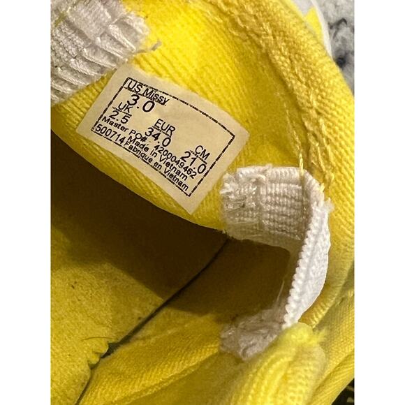 VANS slip on shoes kids size 3 yellow checkered - Picture 7 of 12